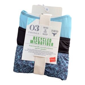 Women’s Hanes 3-Pack Recycled Microfiber Thong Panties